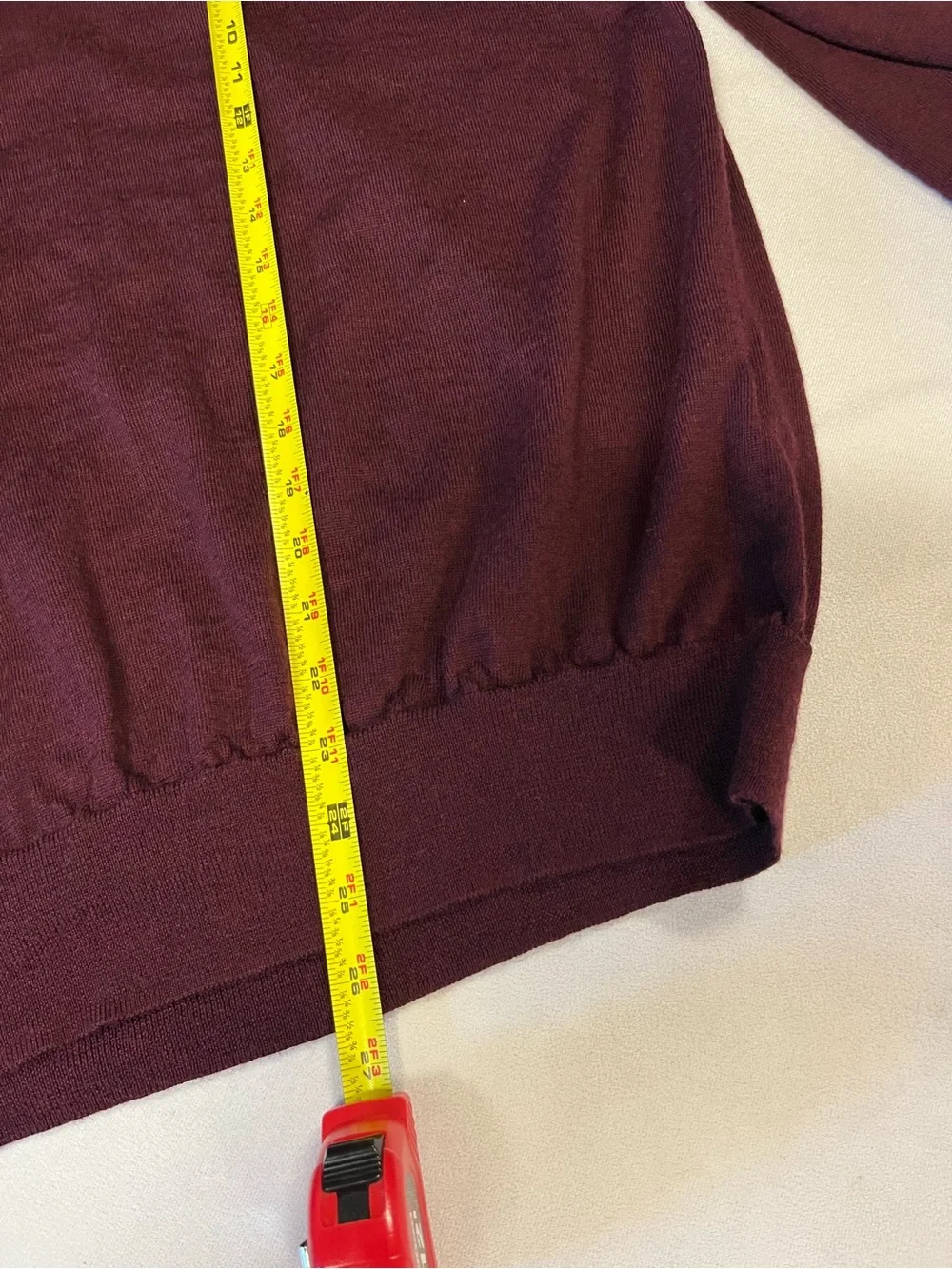 Polo Ralph Lauren XL Men’s Merino Wool V-Neck Burgundy Preppy Old Money